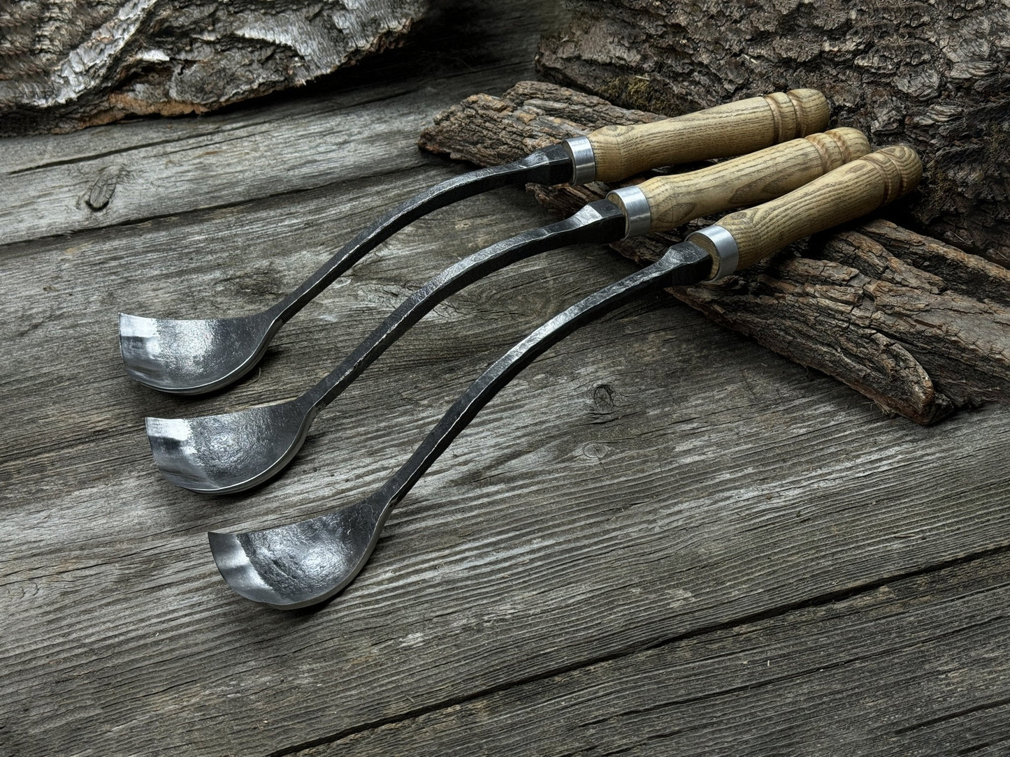 3-Piece Spoon (Short) Bent Gouge Set