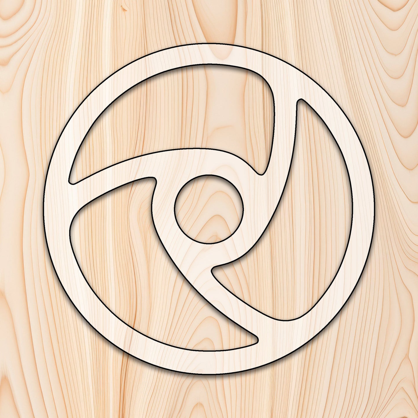 3 Spoke Circle Tray Acrylic Router Template