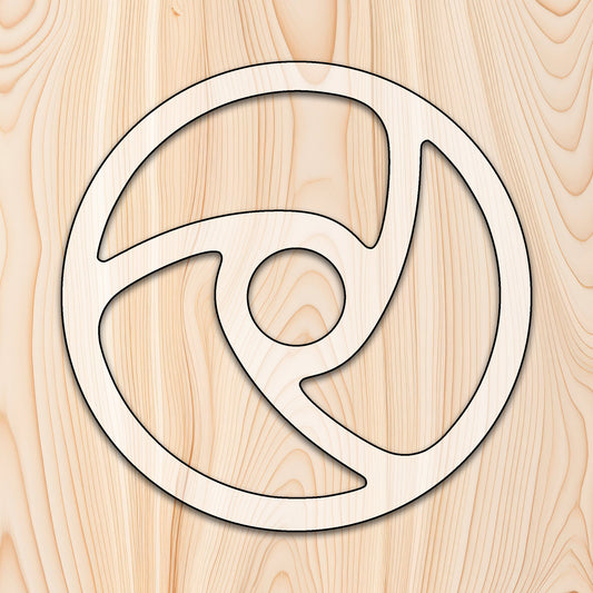 3 Spoke Circle Tray Acrylic Router Template