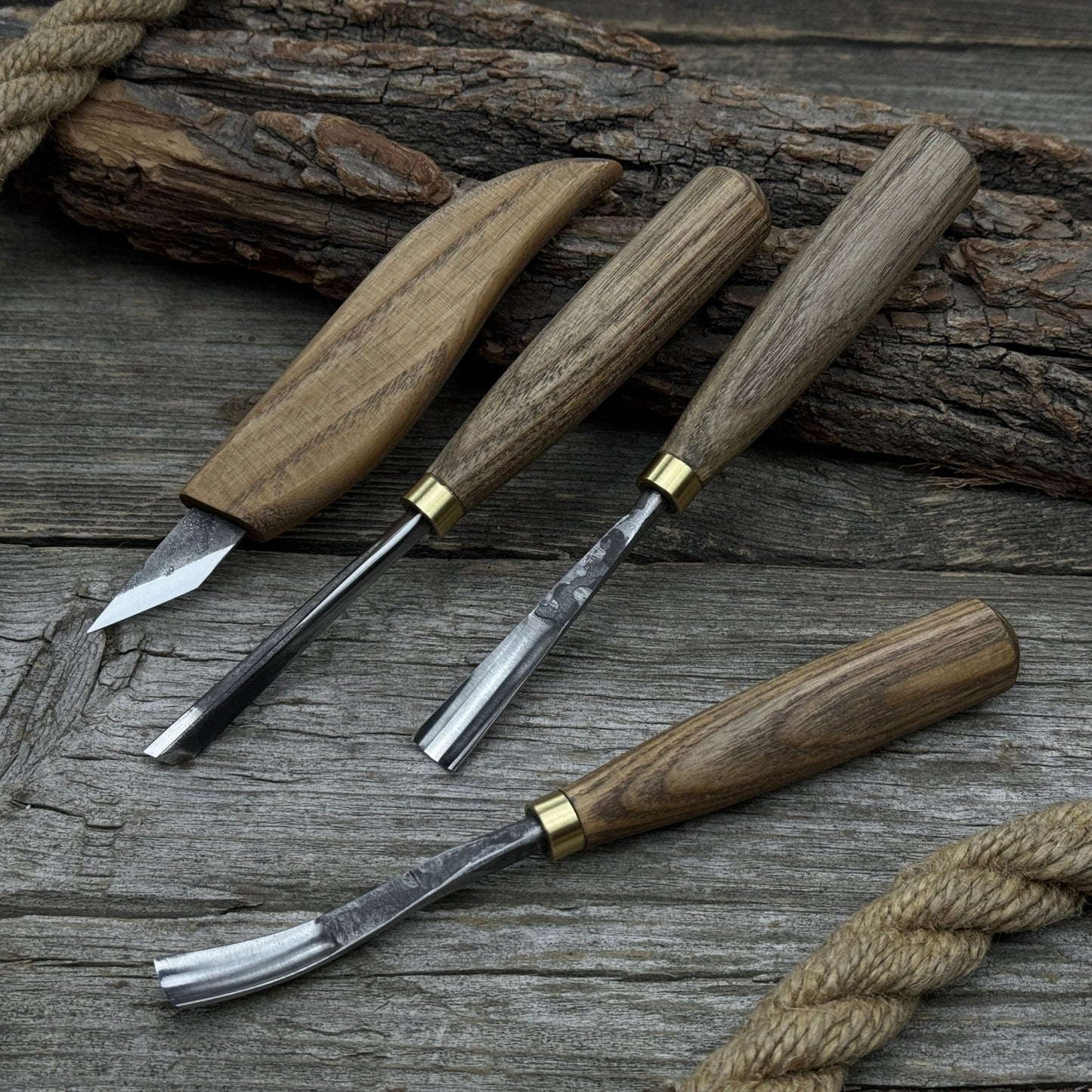 4-Piece Carving Knife, Chisel & Gouge Set