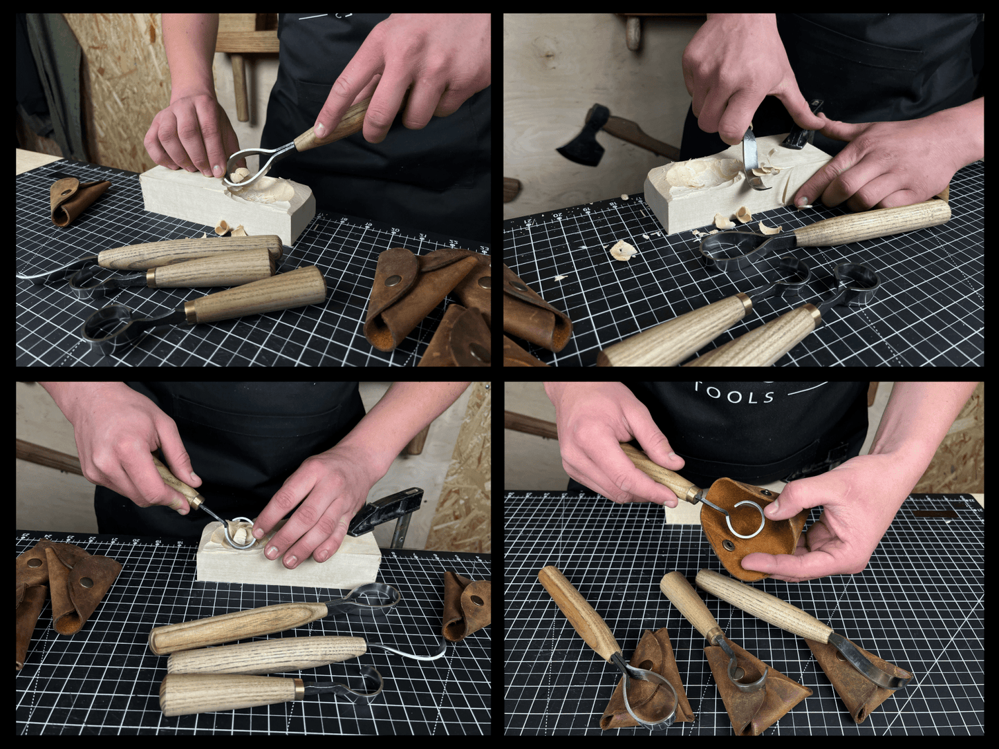 4-Piece Wood Carving Knife Set