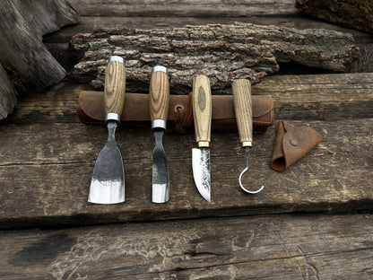 4-Piece Wood Carving Tool Set