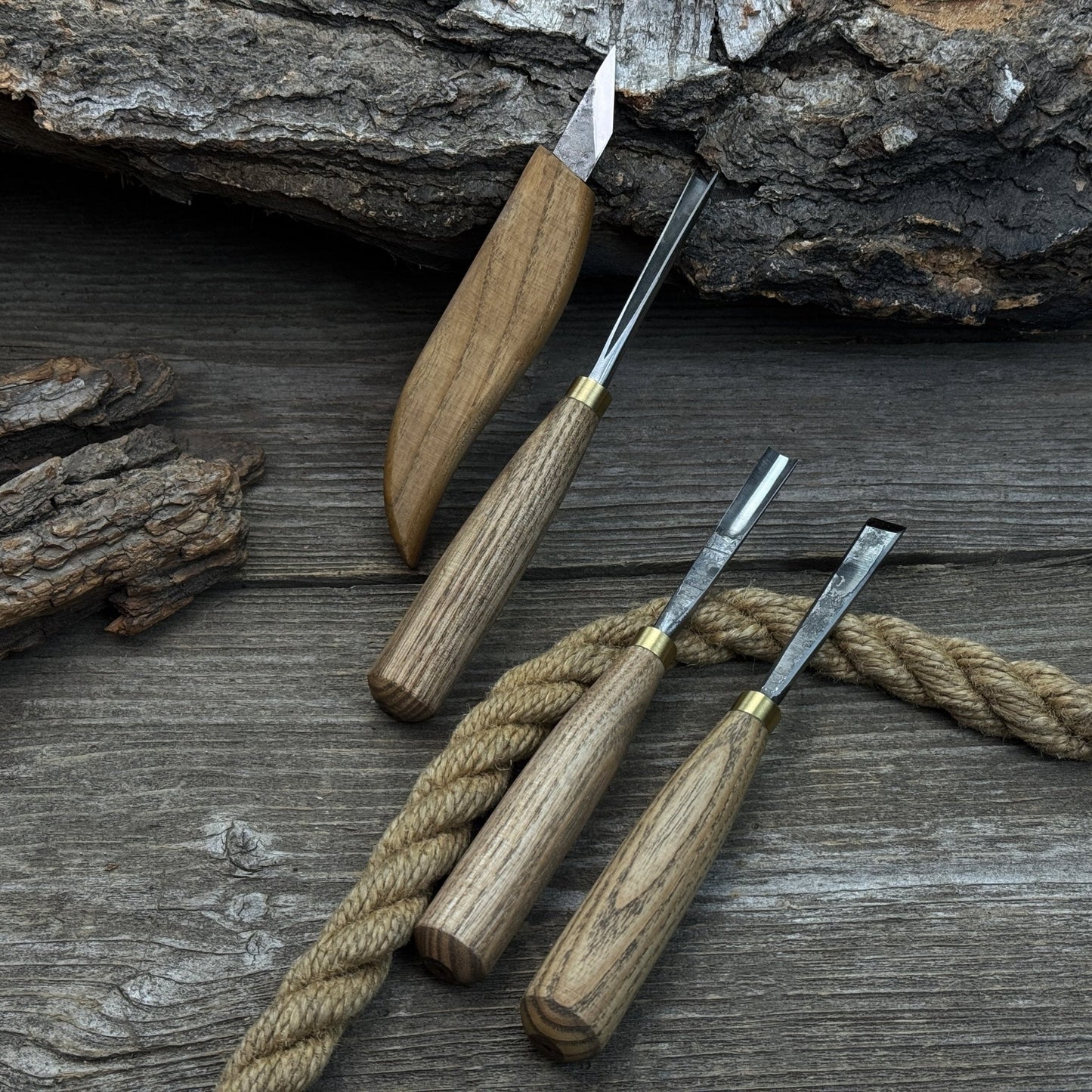4-Piece Hand-Forged Wood Carving Tool Set