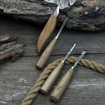 4-Piece Hand-Forged Wood Carving Tool Set