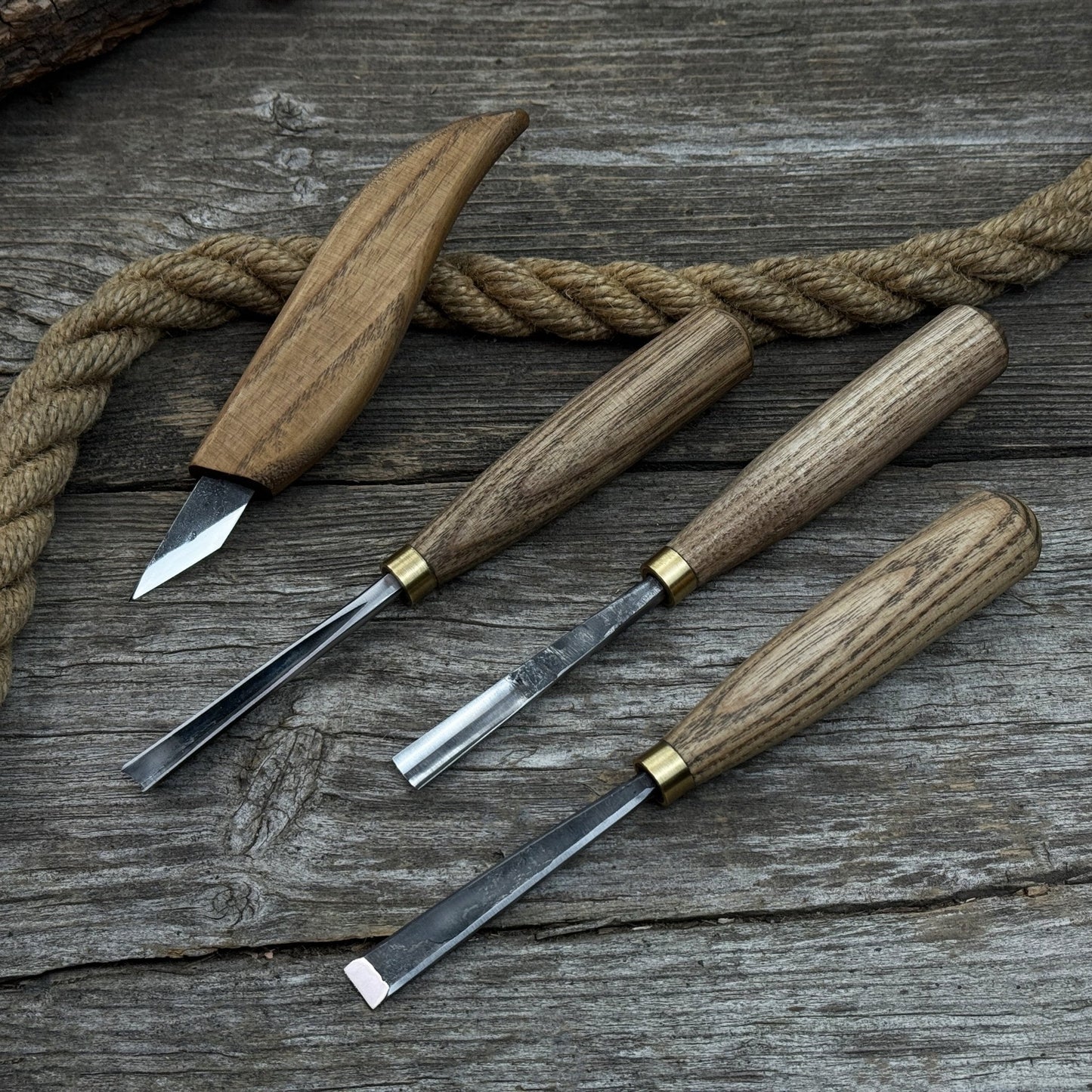 4-Piece Hand-Forged Wood Carving Tool Set