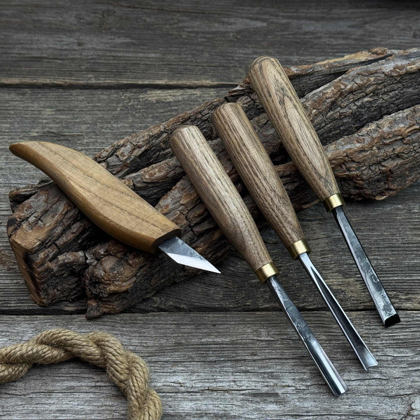 4-Piece Hand-Forged Wood Carving Tool Set