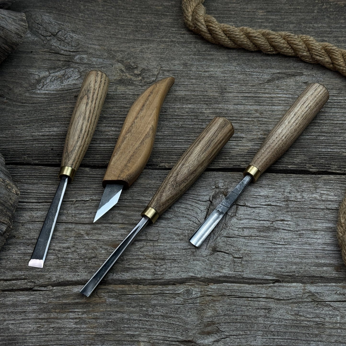 4-Piece Hand-Forged Wood Carving Tool Set