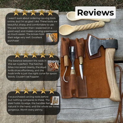 4-Piece Spoon Carving Tool Set