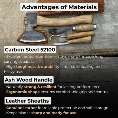 4-Piece Spoon Carving Tool Set