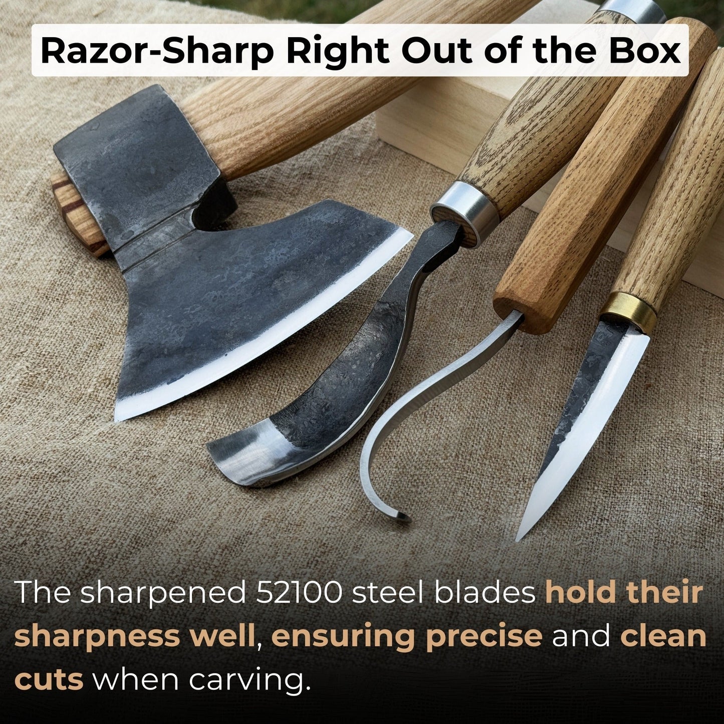 4-Piece Spoon Carving Tool Set