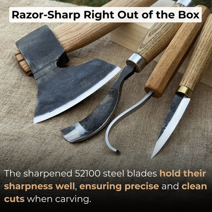 4-Piece Spoon Carving Tool Set