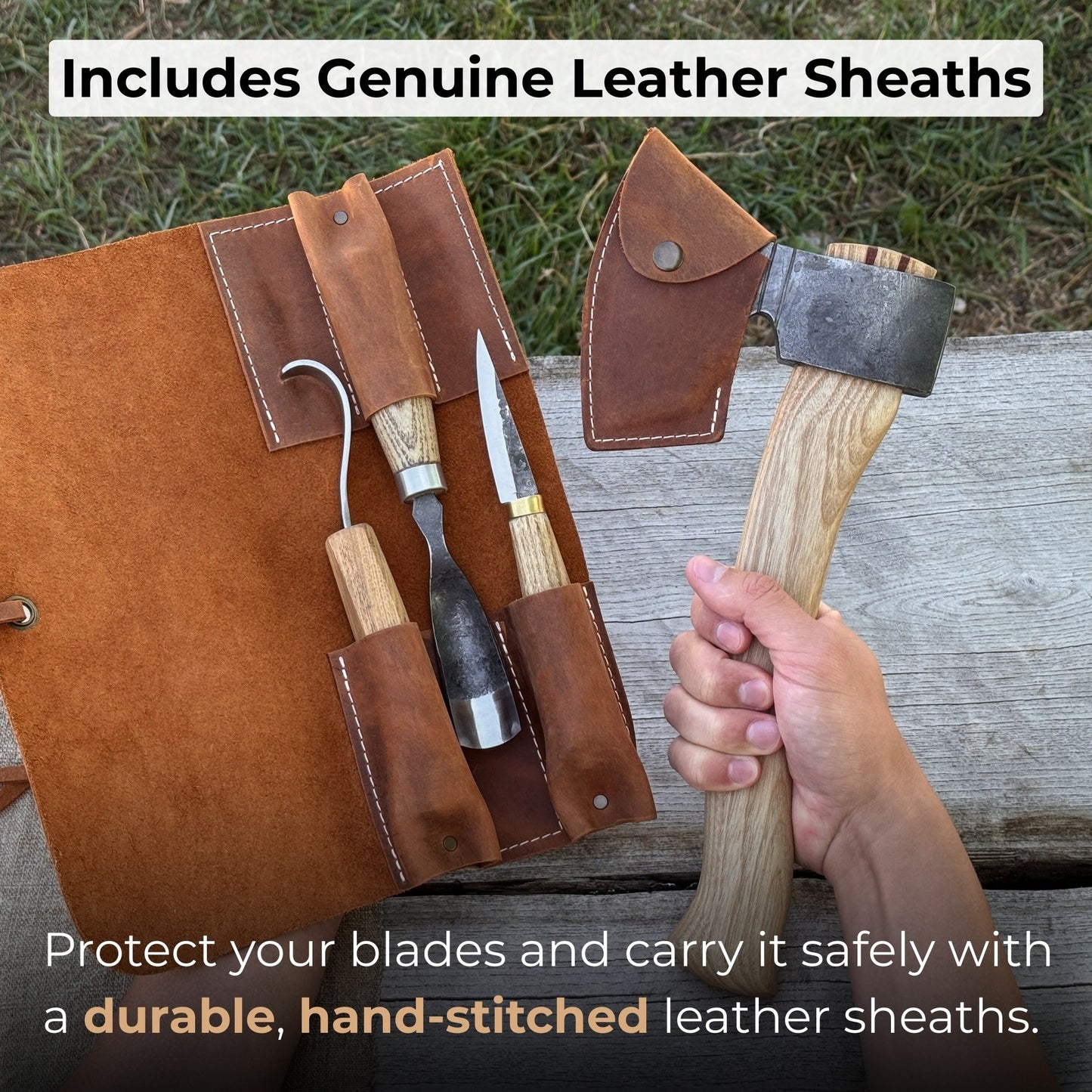 4-Piece Spoon Carving Tool Set