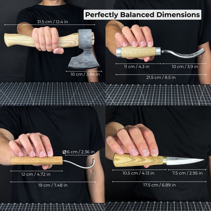 4-Piece Spoon Carving Tool Set
