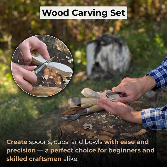 4-Piece Spoon Carving Tool Set