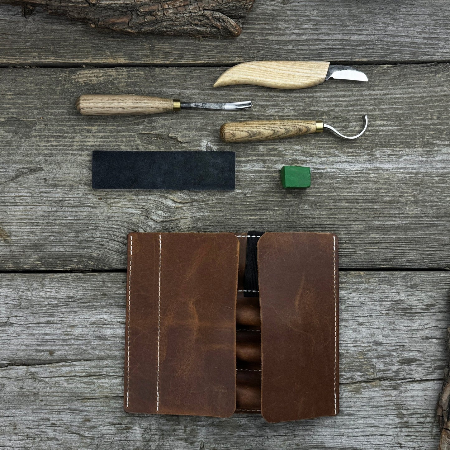 4-Piece Spoon Carving Tool Set with Sharpening Board