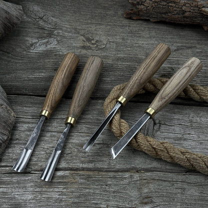 4-Piece Wood Carving Chisel & Gouge Set