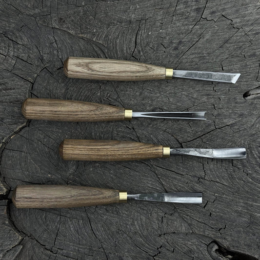 4-Piece Wood Carving Chisel & Gouge Set