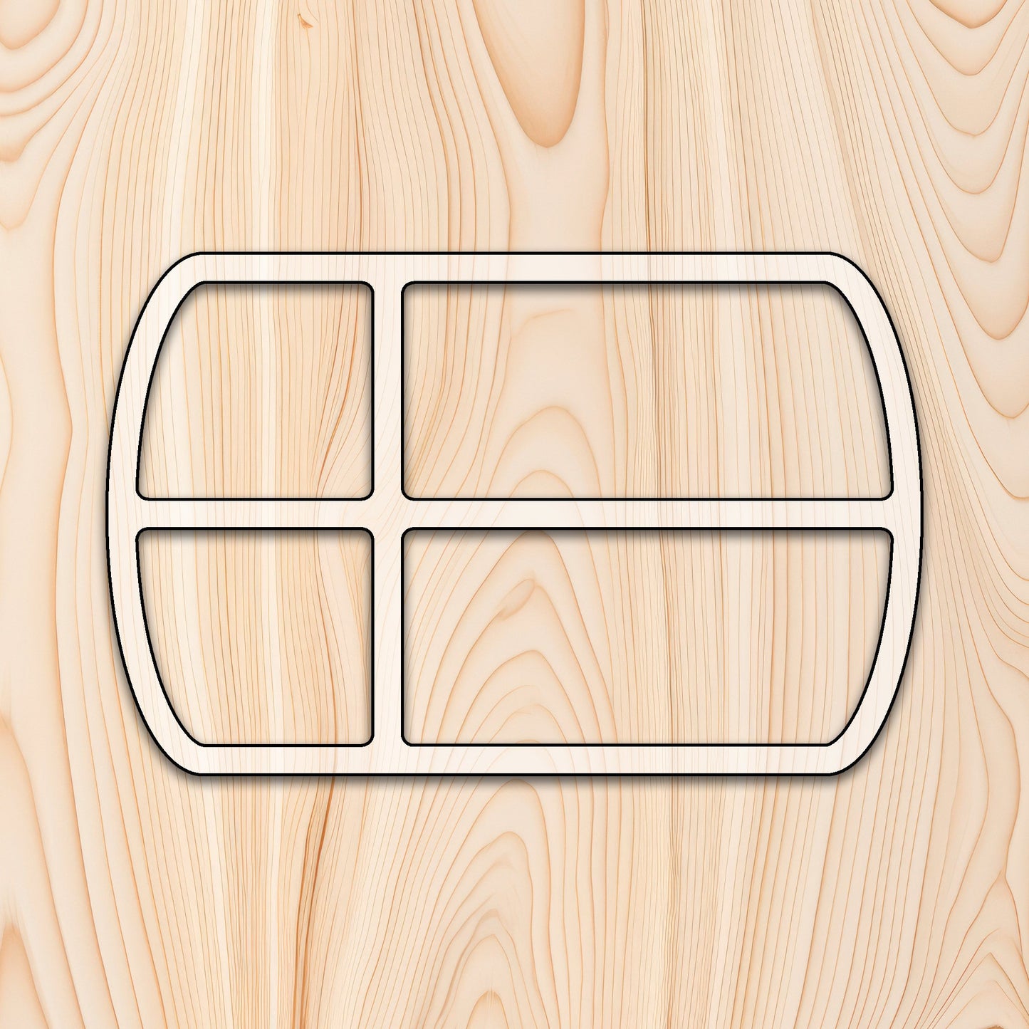 4 Offset Rectangle Tray Acrylic Router Template