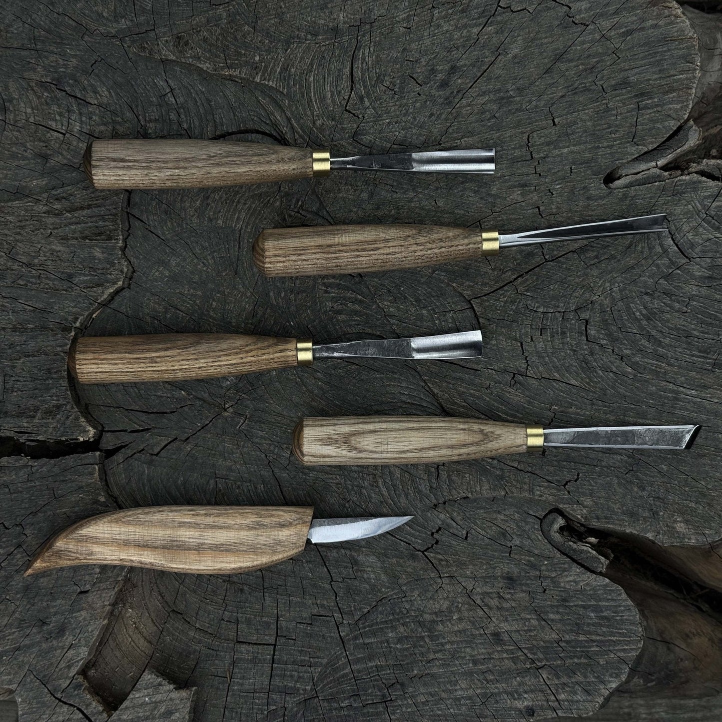 5-Piece Hand-Forged Wood Carving Tool Set