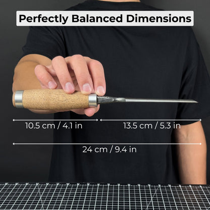 5-Piece Small Timber Framing Chisel Set with Leather Case