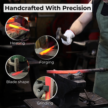 5-Piece Small Timber Framing Chisel Set with Leather Case