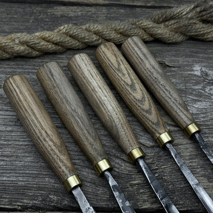 5-Piece Wood Carving Chisel & Gouge Set