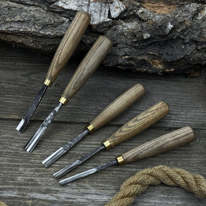 5-Piece Wood Carving Chisel & Gouge Set
