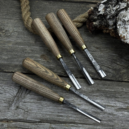 5-Piece Wood Carving Chisel & Gouge Set