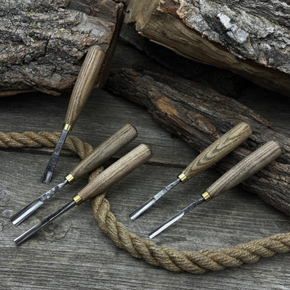 5-Piece Wood Carving Chisel & Gouge Set