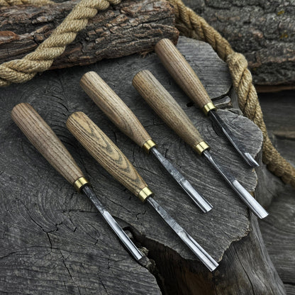 5-Piece Wood Carving Chisel & Gouge Set