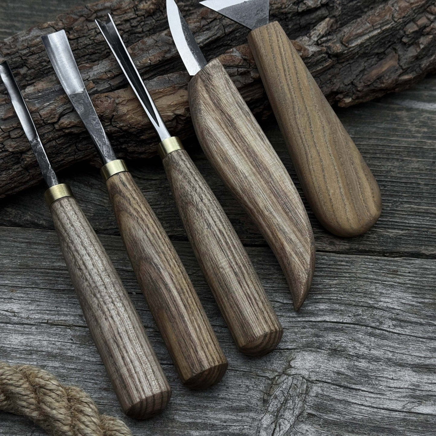5-Piece Wood Carving Tool Set – Carving Knives, Chisels & Gouges