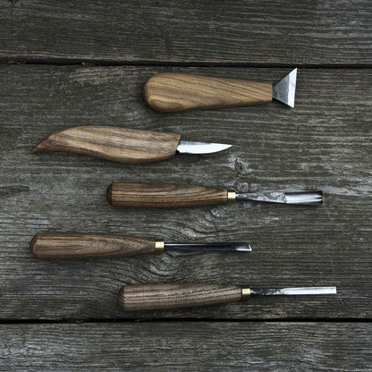 5-Piece Wood Carving Tool Set – Carving Knives, Chisels & Gouges