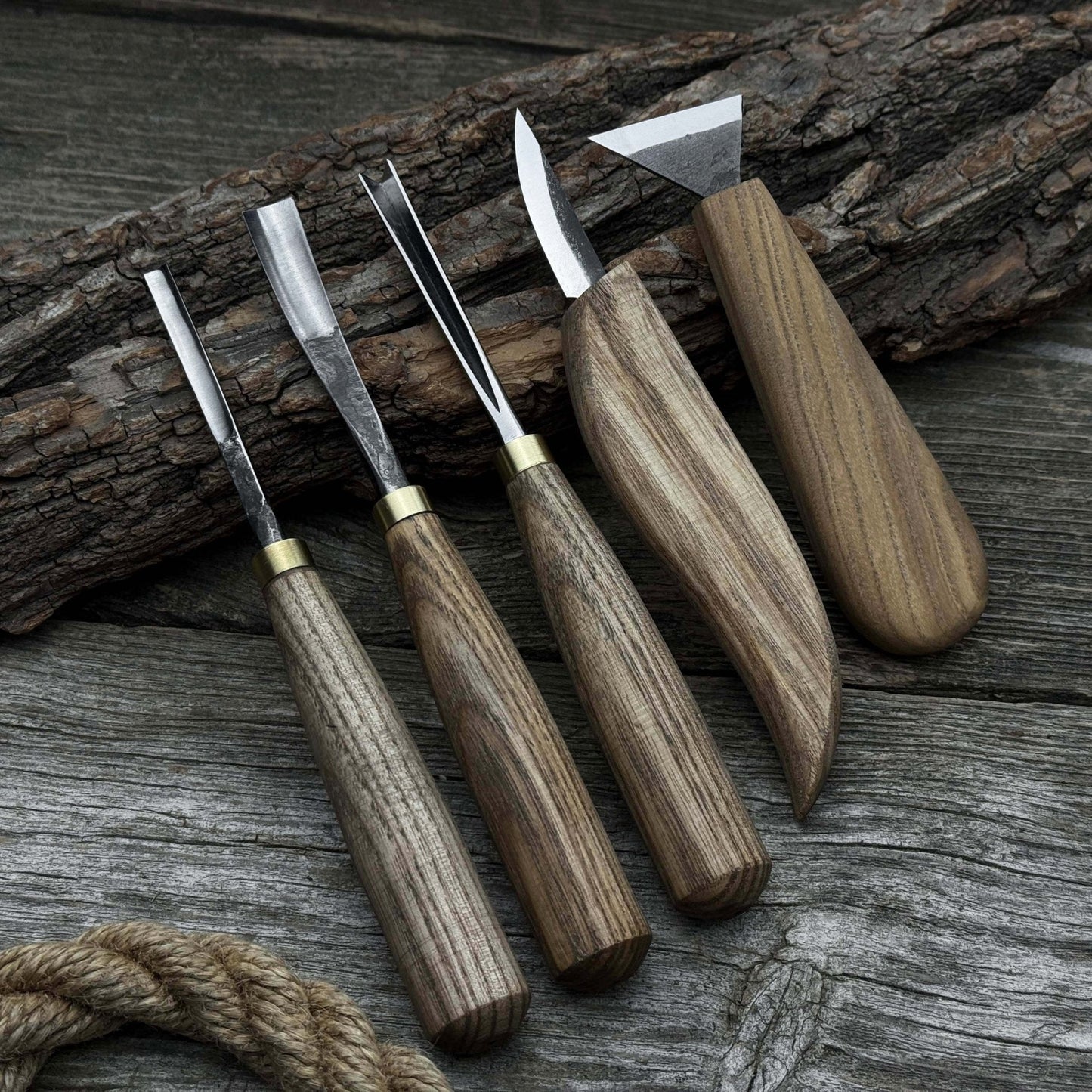 5-Piece Wood Carving Tool Set – Carving Knives, Chisels & Gouges