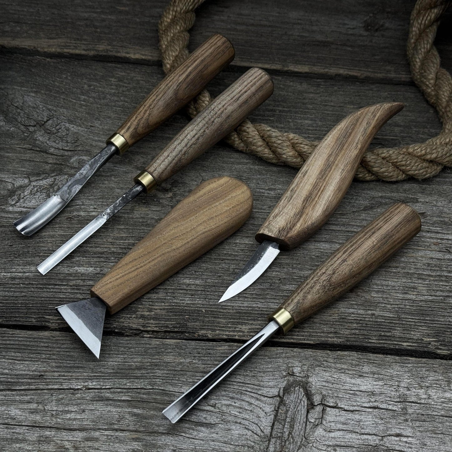 5-Piece Wood Carving Tool Set – Carving Knives, Chisels & Gouges