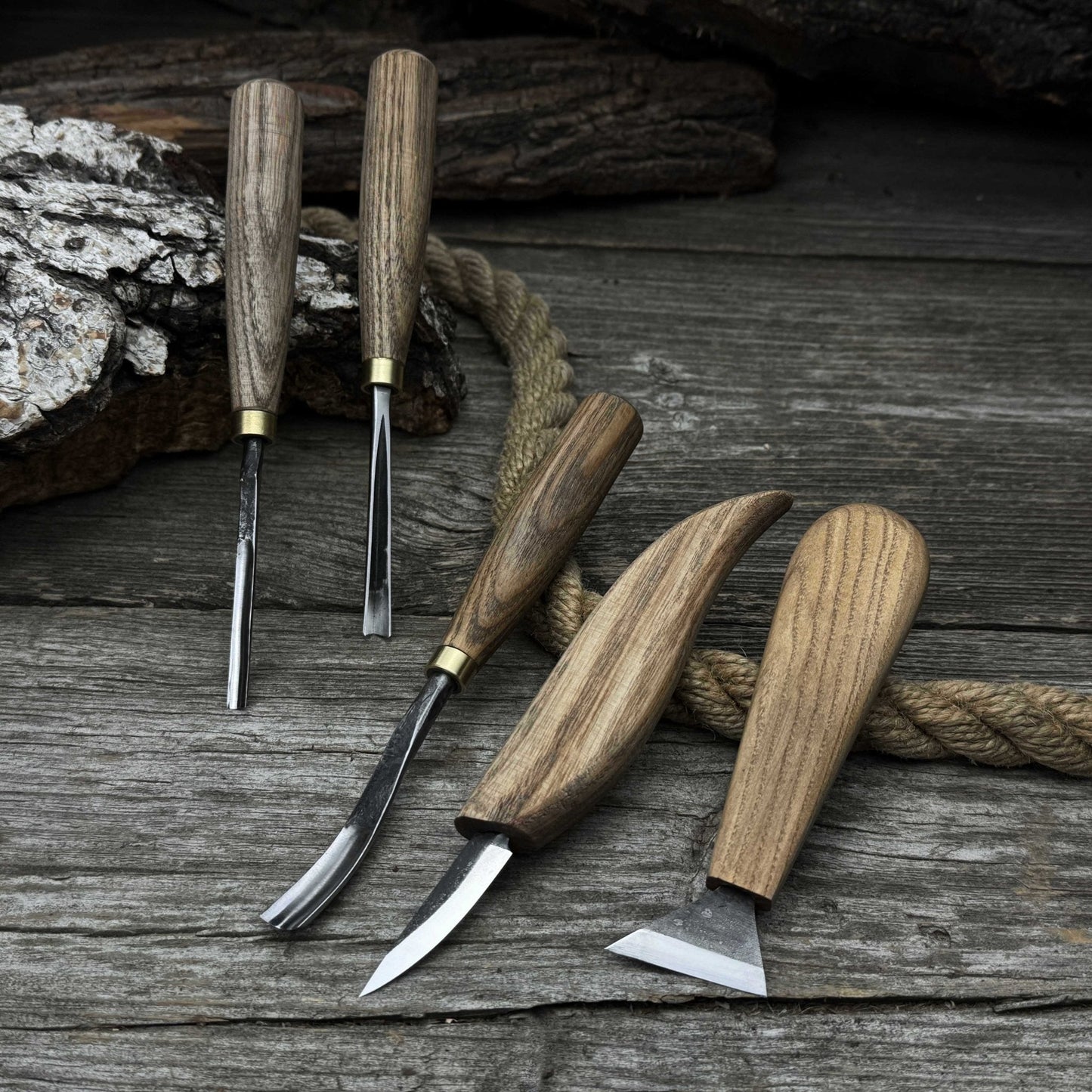 5-Piece Wood Carving Tool Set – Carving Knives, Chisels & Gouges