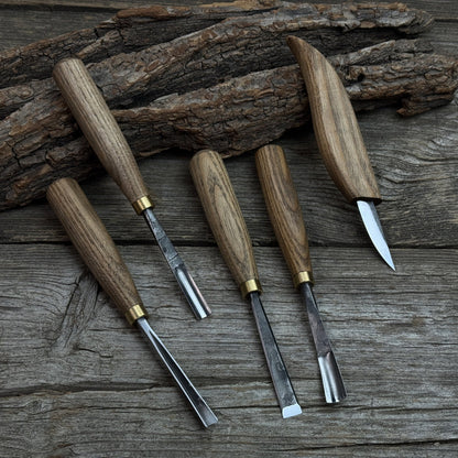 5-Piece Wood Carving Tool Set – For Fine Detail & Relief