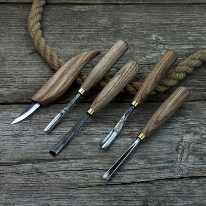 5-Piece Wood Carving Tool Set – For Fine Detail & Relief
