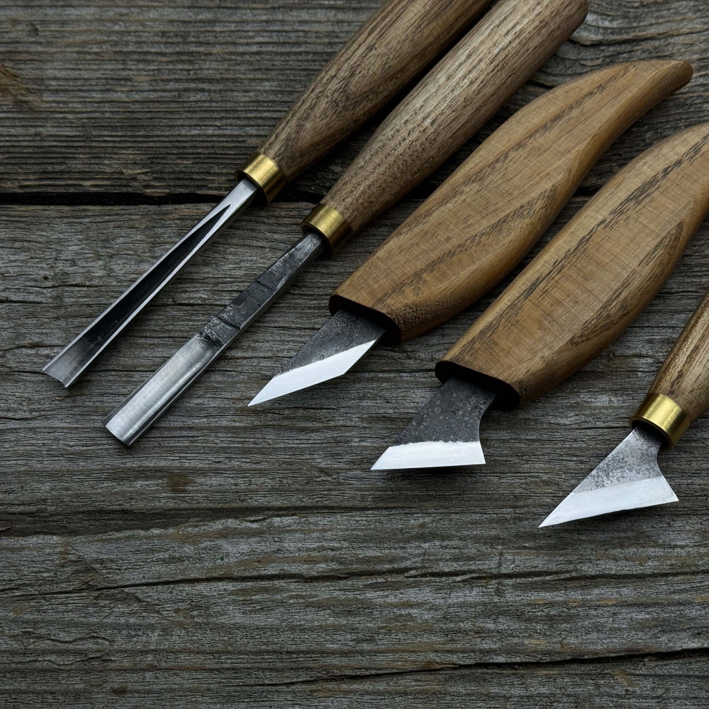 5-Piece Wood Carving Tool Set with Sharpening Board