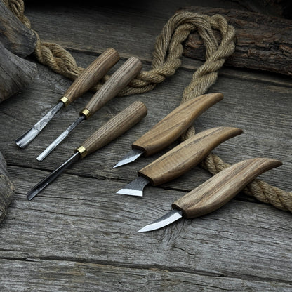 6-Piece Carving Knife, Chisel & Gouge Set