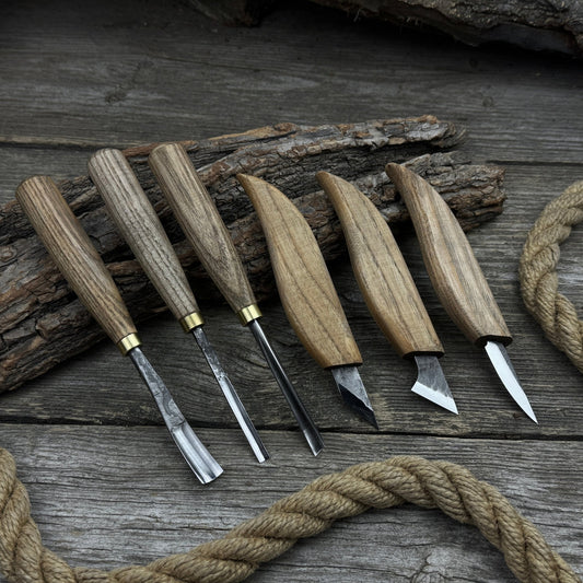 6-Piece Carving Knife, Chisel & Gouge Set