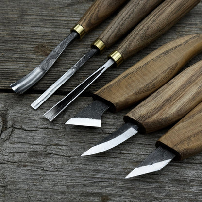 6-Piece Carving Knife, Chisel & Gouge Set