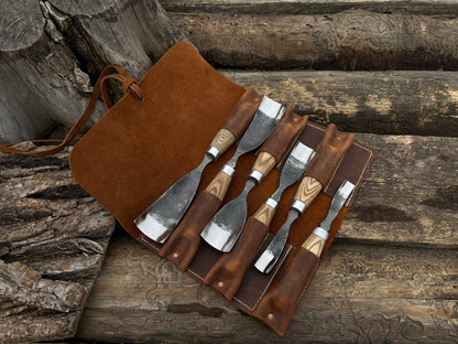 6-Piece Long Bent Gouge Set - Norfolk Wood Shop