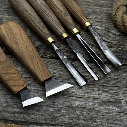 6-Piece Wood Carving Tool Set – Knives, Gouges & Chisels for Detail Work