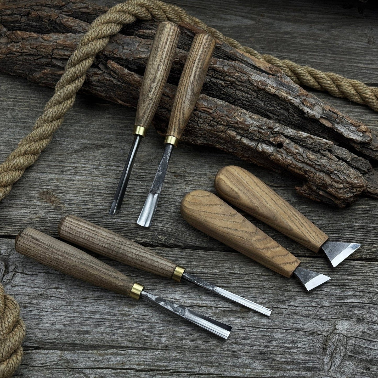 6-Piece Wood Carving Tool Set – Knives, Gouges & Chisels for Detail Work
