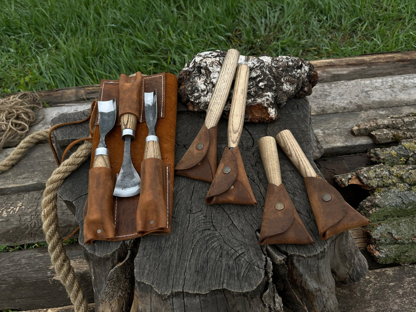 7-Piece Spoon/Bowl Carving Tool Set