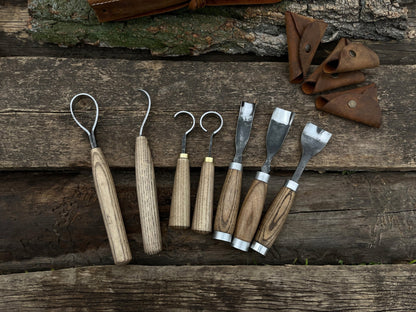 7-Piece Spoon/Bowl Carving Tool Set