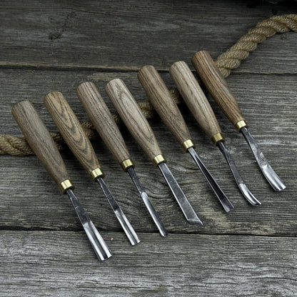 7-Piece Wood Carving Chisel & Gouge Set
