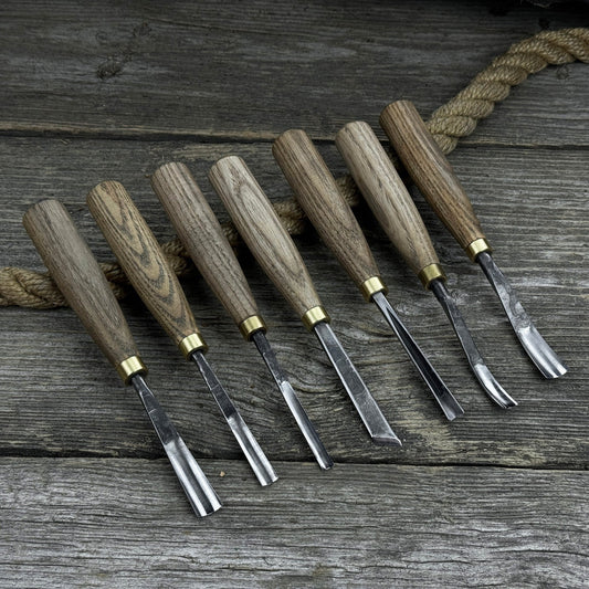 7-Piece Wood Carving Chisel & Gouge Set