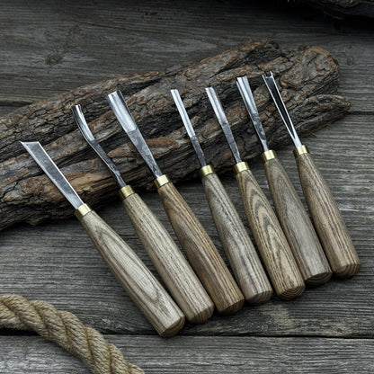 7-Piece Wood Carving Chisel & Gouge Set