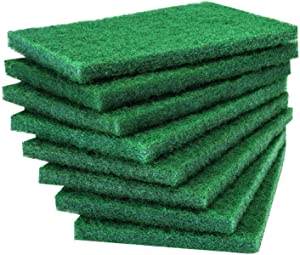 Green abrasive scouring pad